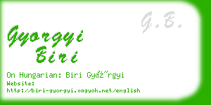 gyorgyi biri business card